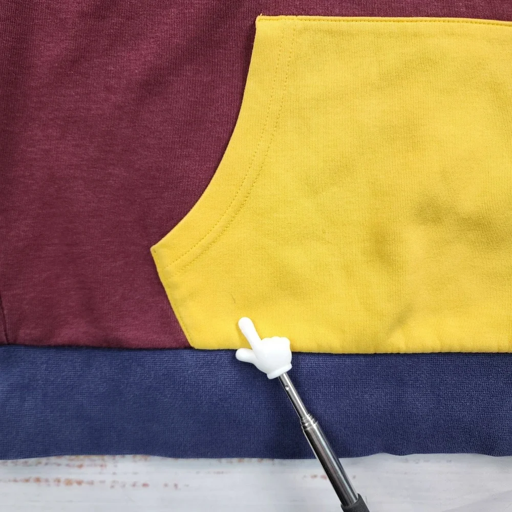 Polo Ralph Lauren‎ Boys Colorblock Hoodie Burgundy Navy Green Yellow L 14-16